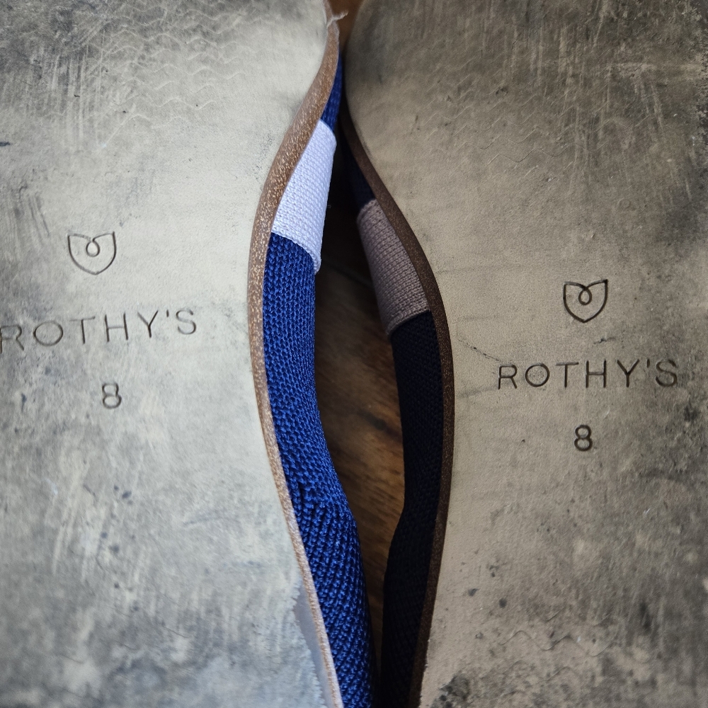 Rothy’s Sapphire Blue Mary Jane Bow Flats Pointed Toe Balletcore Size 8 - Picture 11 of 16